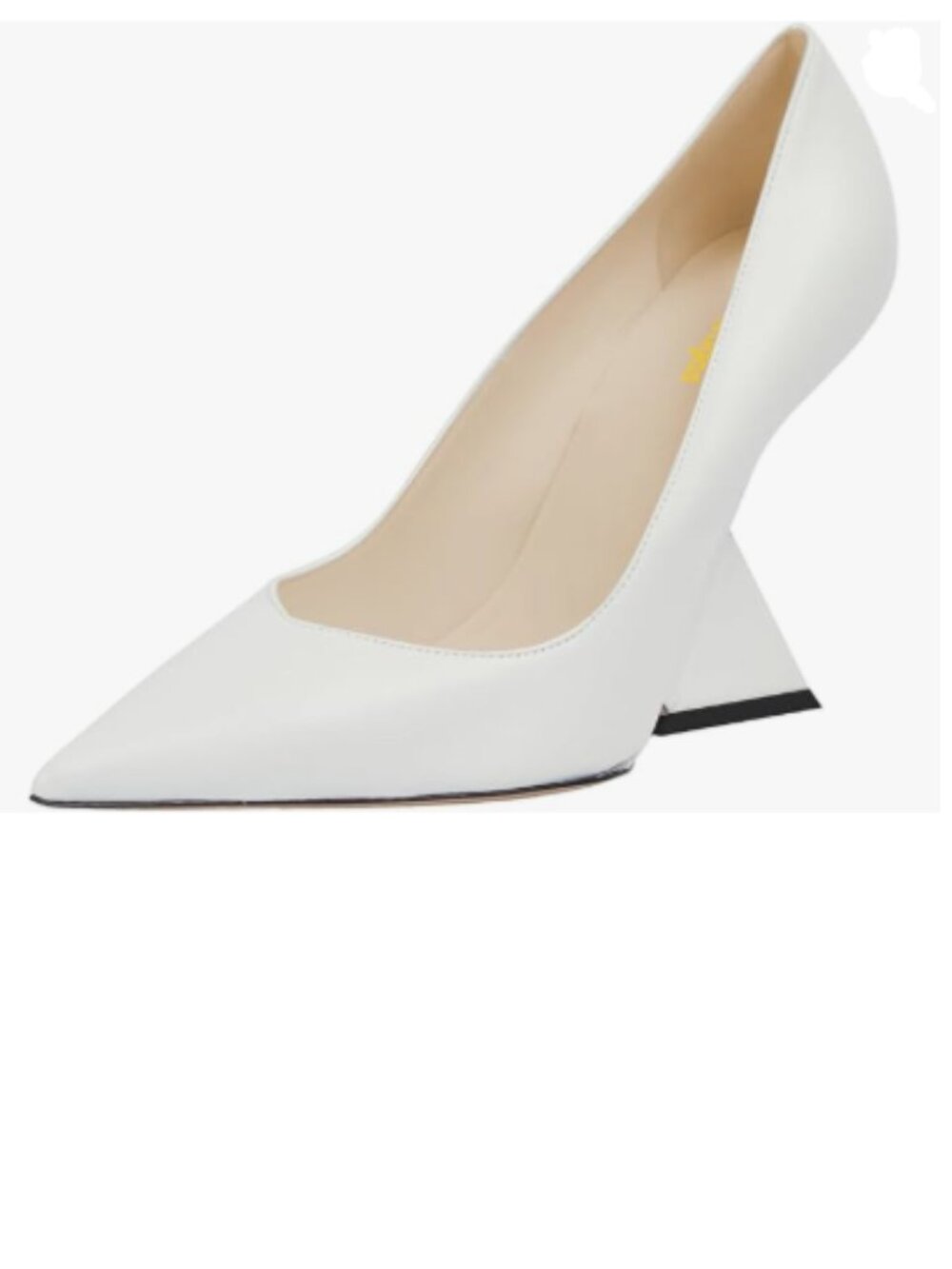 Wo Wagas White Stylish Closed Pointed Toe Slip On Pumps Special High Heel Shoes